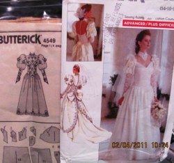 4549 BRIDE DROP WST FLR DRESS, TRAIN, BK BOW PATTERN 8-12
